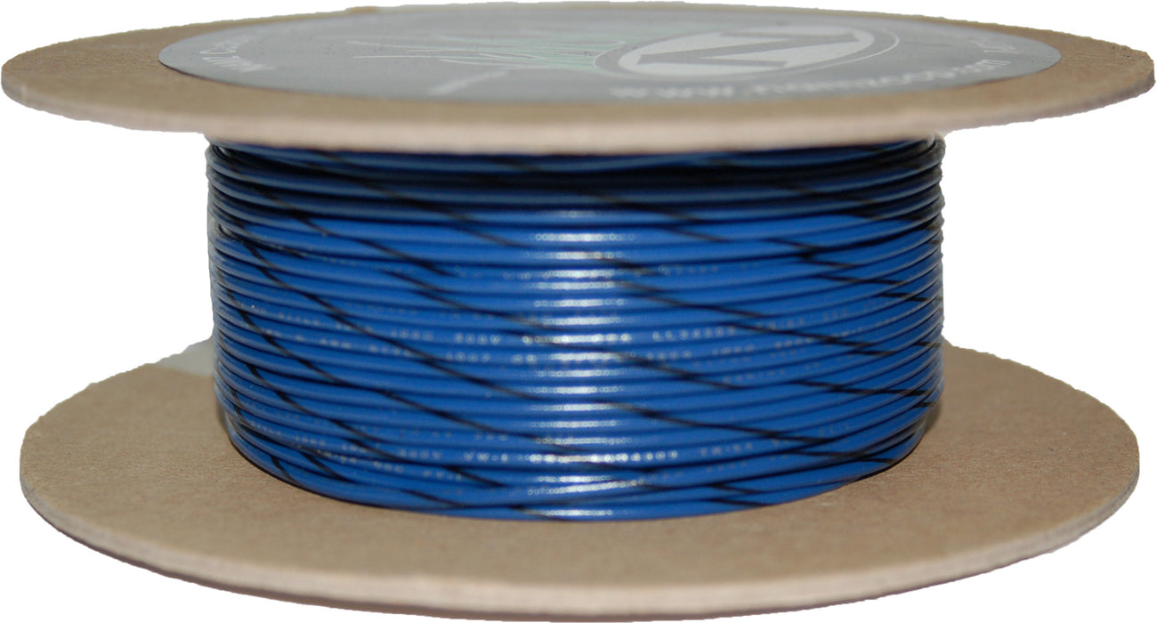 #18 Gauge Blue/Black Stripe 100' Spool Of Primary Wire
