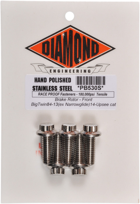 DIAMOND ENGINEERING Bolt Kit - Front Brake Rotor - 12-Point PB530S
