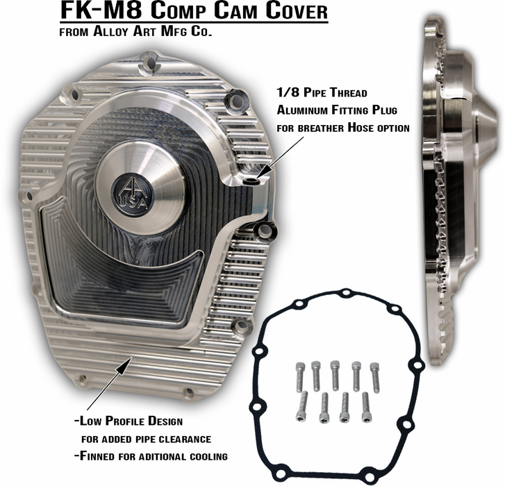 ALLOY ART Comp Cam Cover - Raw - M8 M8CC