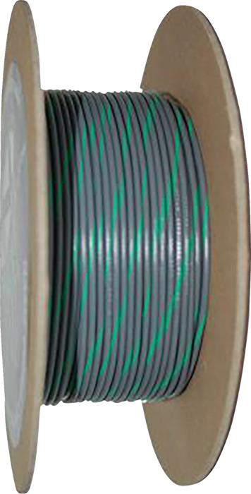 NAMZ 100' Wire Spool - 20 Gauge - Gray/Green NWR-85-100-20