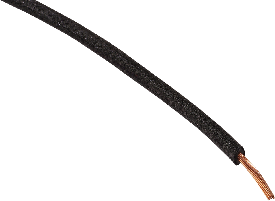 NAMZ 25' Cloth-Braided Wire Spool - 16 Gauge - Black NCBW-0