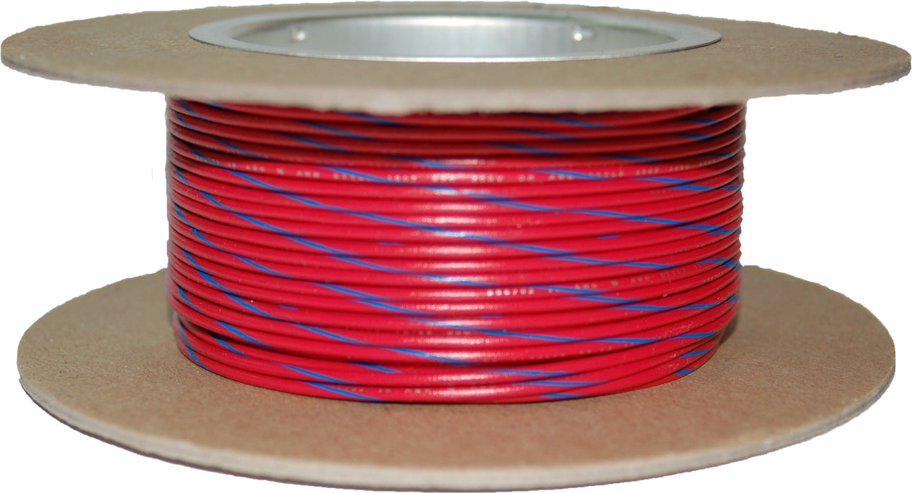 #18 Gauge Red/Blue Stripe 100' Spool Of Primary Wire